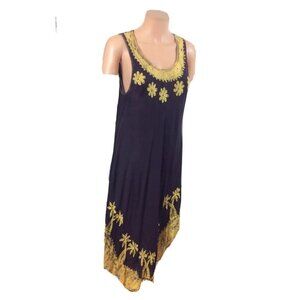 Double Decker Islander Dress Embroidered Womens One Size
